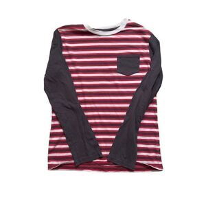 Circo Kids Striped Long Sleeve Shirt Red Size 16 Casual Crew Neck